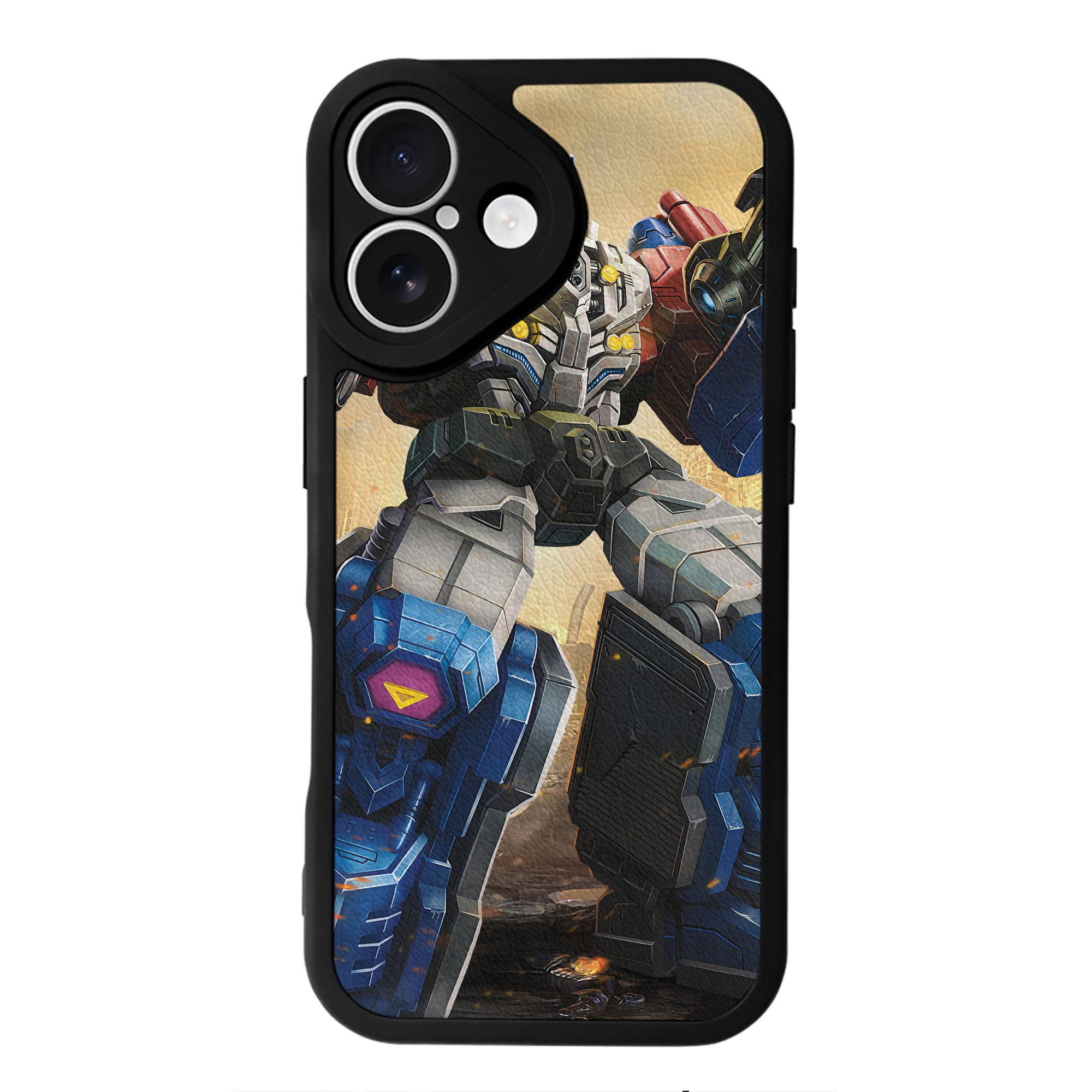 （画像用） Transformers トランスフォーマー 【iPhone 16シリーズ対応】シリコンスマホケース（レザー調） 材質：シリコン
